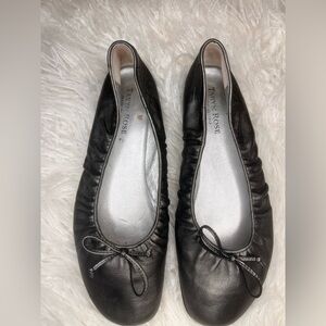 Taryn Rose Black Leather Ballet Flats